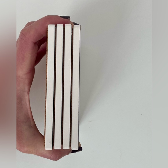 NWOT American Atelier Set of 4 Ceramic Coasters - Picture 5 of 9